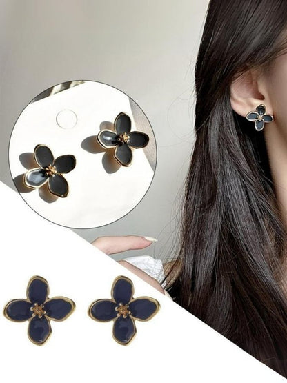 Black Orchid Studs