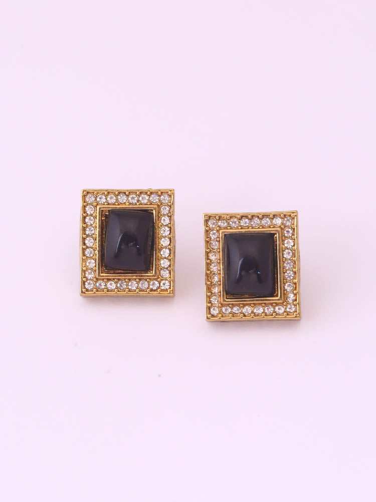 Black Rectangle Studs