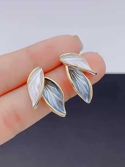 Blue Leaf Studs