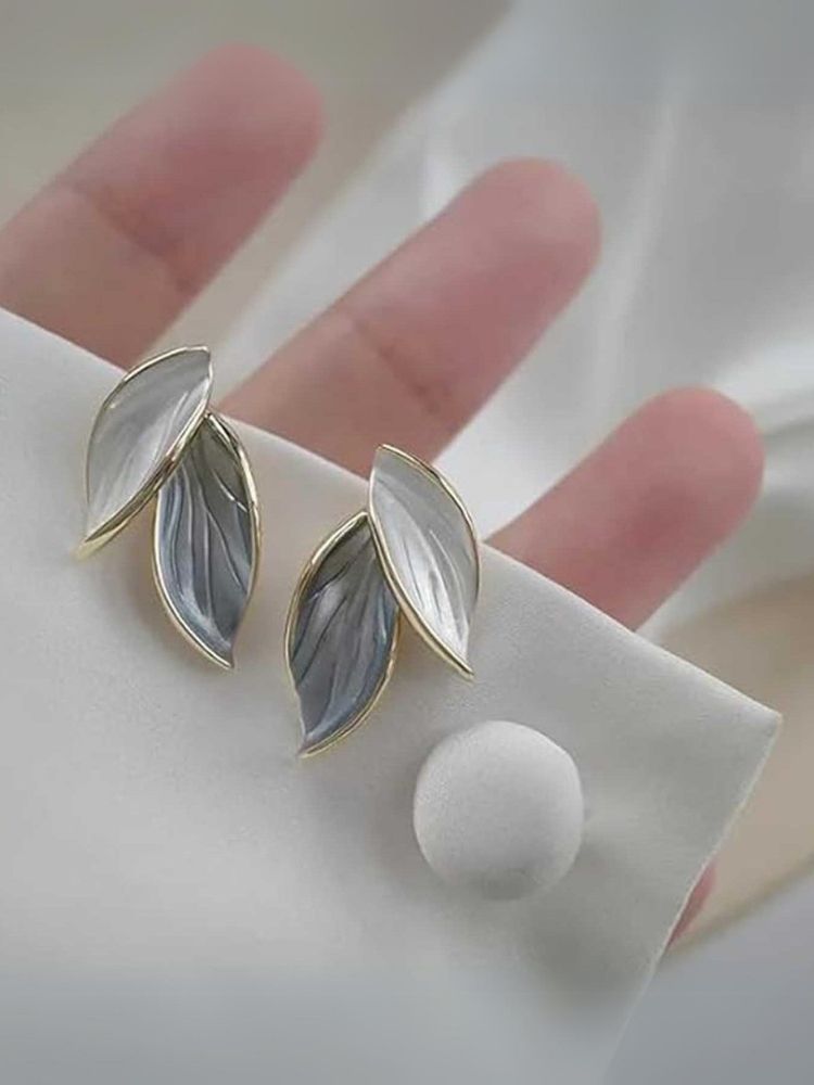 Blue Leaf Studs