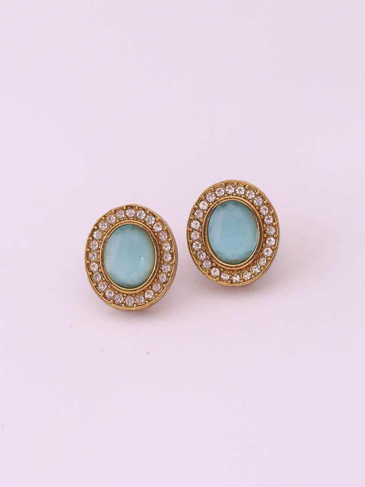 Blue Oval Studs