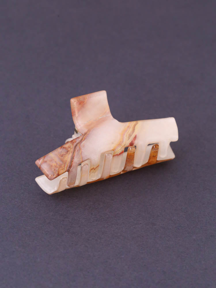 Brown Marble Claw Clip