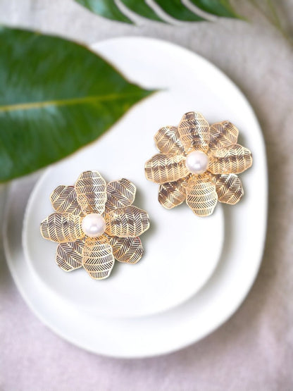 Golden Lotus Studs