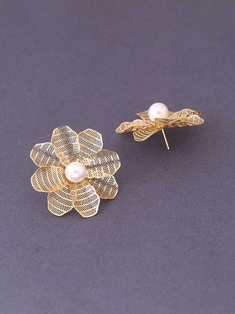 Golden Lotus Studs