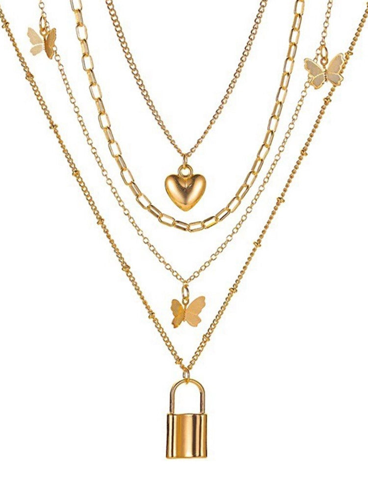 Golden Lock Pendant