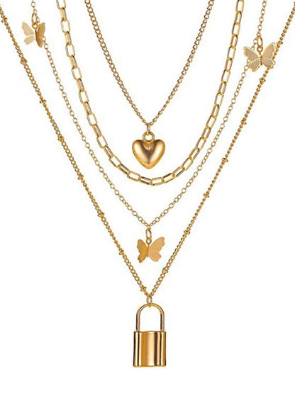 Golden Lock Pendant