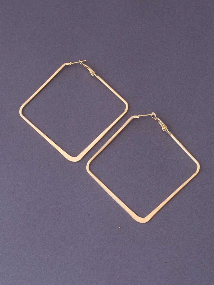 Golden Sqaure Hoops