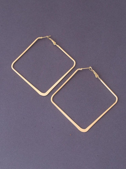 Golden Sqaure Hoops