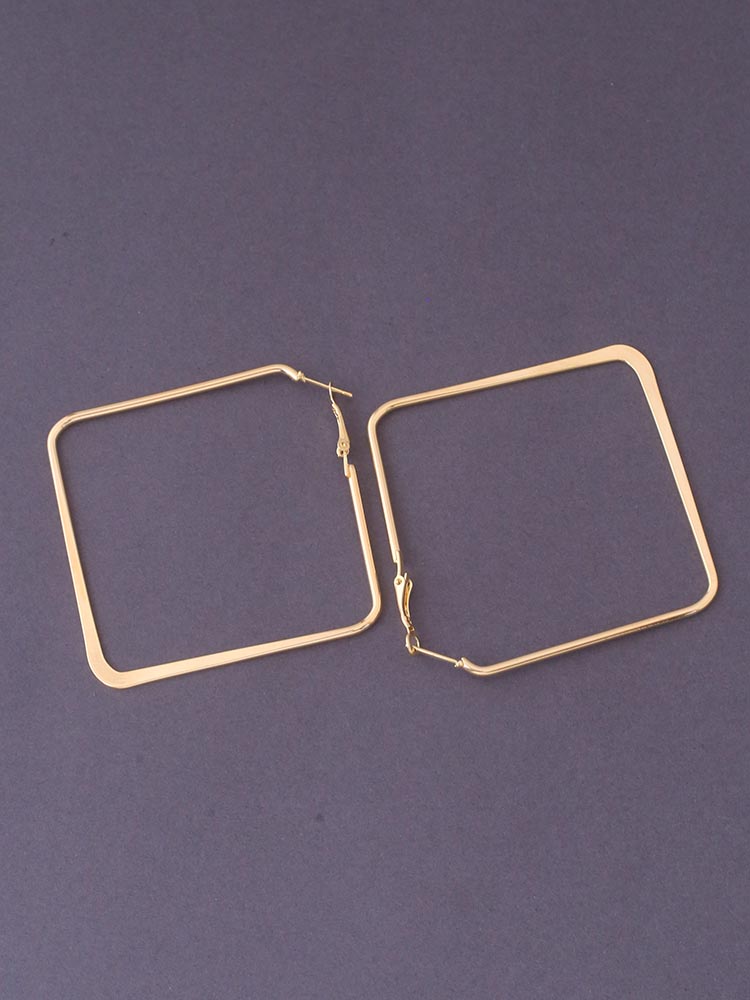 Golden Sqaure Hoops