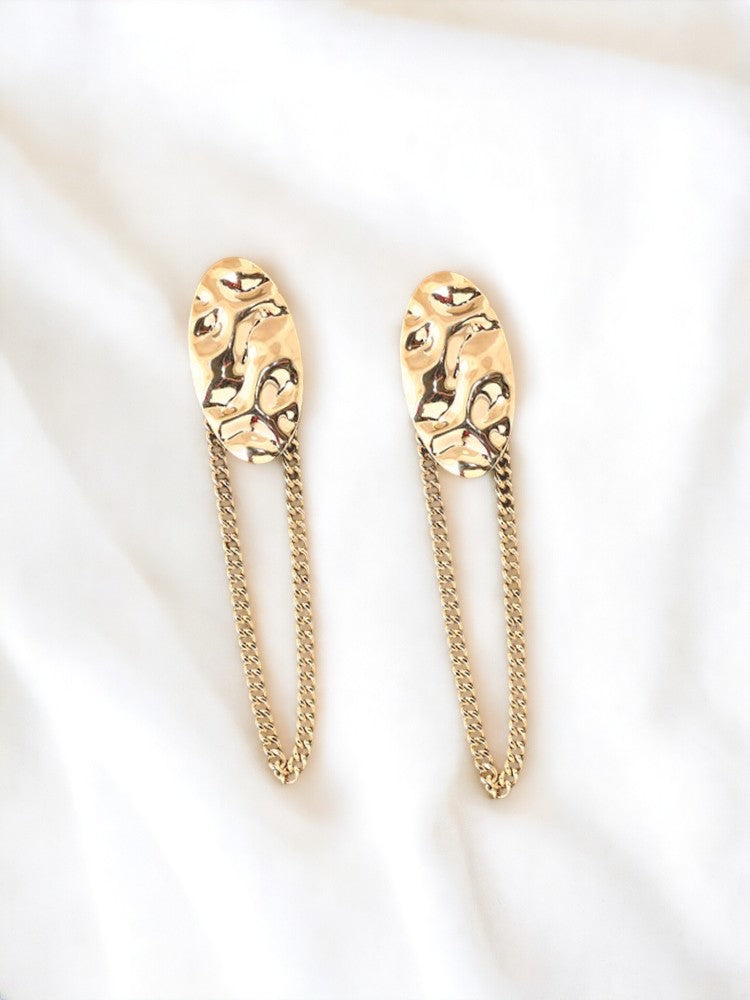 Golden Oval Chain Tassels