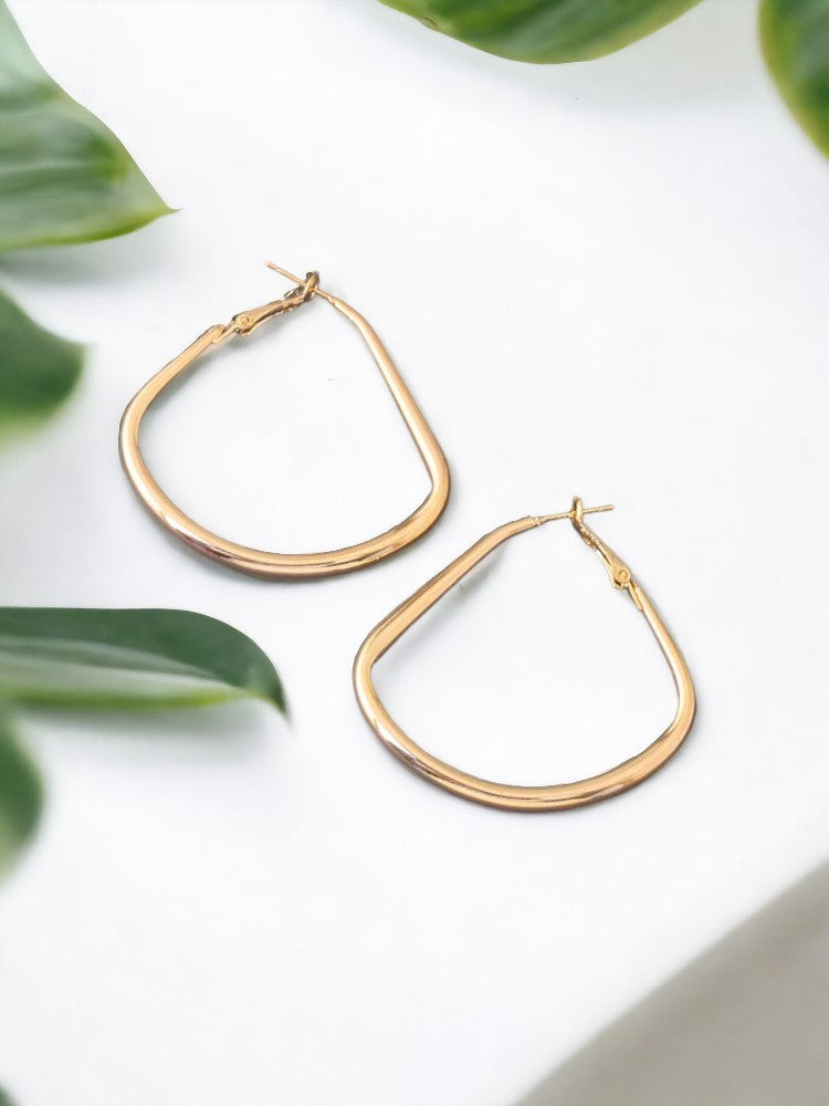 Golden Oval Hoops