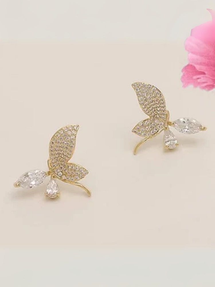 Golden Butterfly Cuff Studs