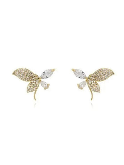 Golden Butterfly Cuff Studs