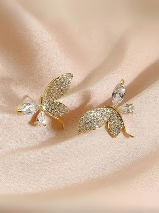 Golden Butterfly Cuff Studs