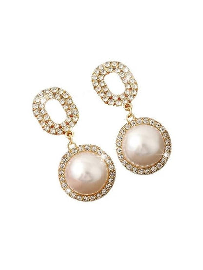 Golden Circle Pearls Danglers