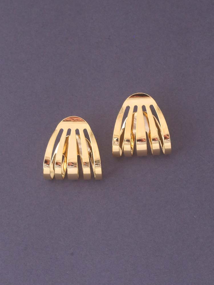 Golden Trapezoid Studs