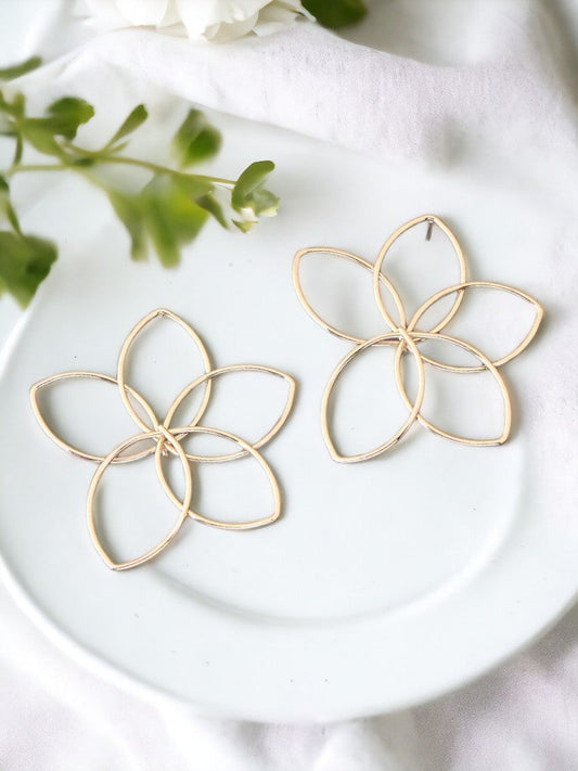 Golden Flower Studs