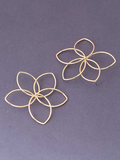 Golden Flower Studs