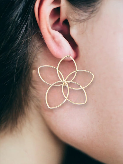 Golden Flower Studs