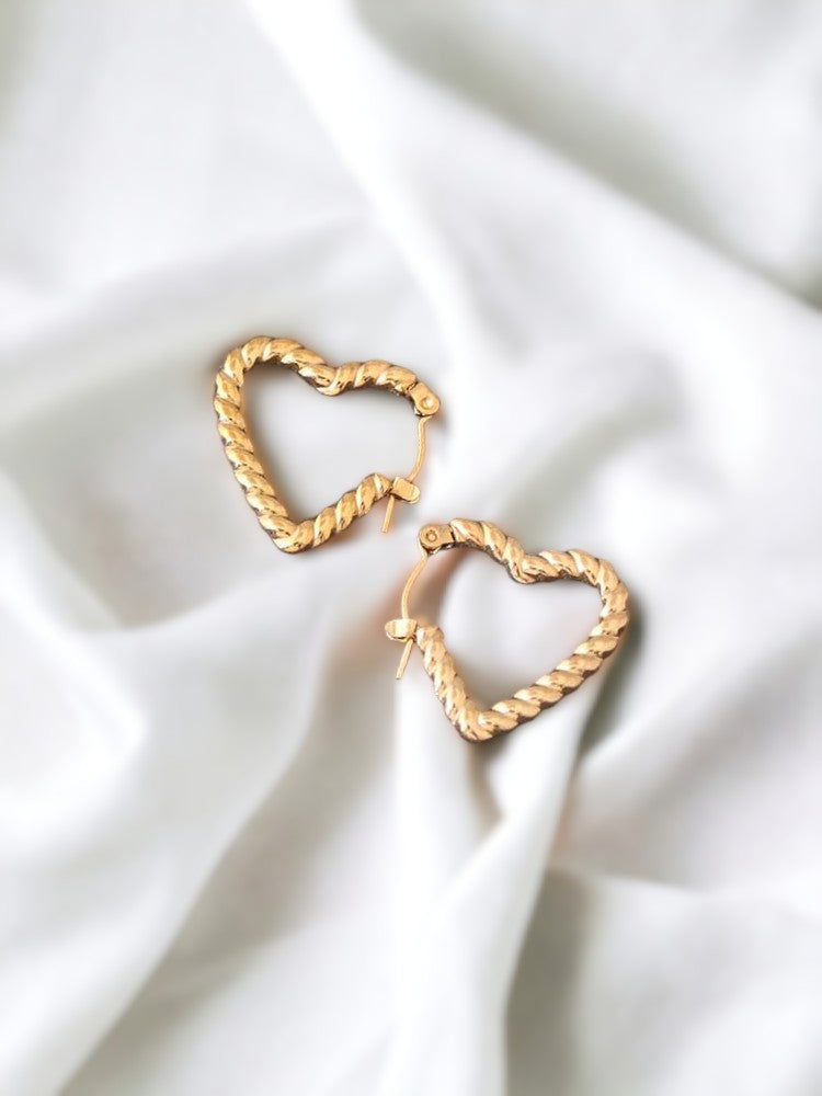 Golden Heart Studs