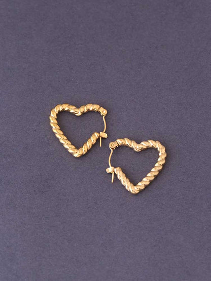 Golden Heart Studs