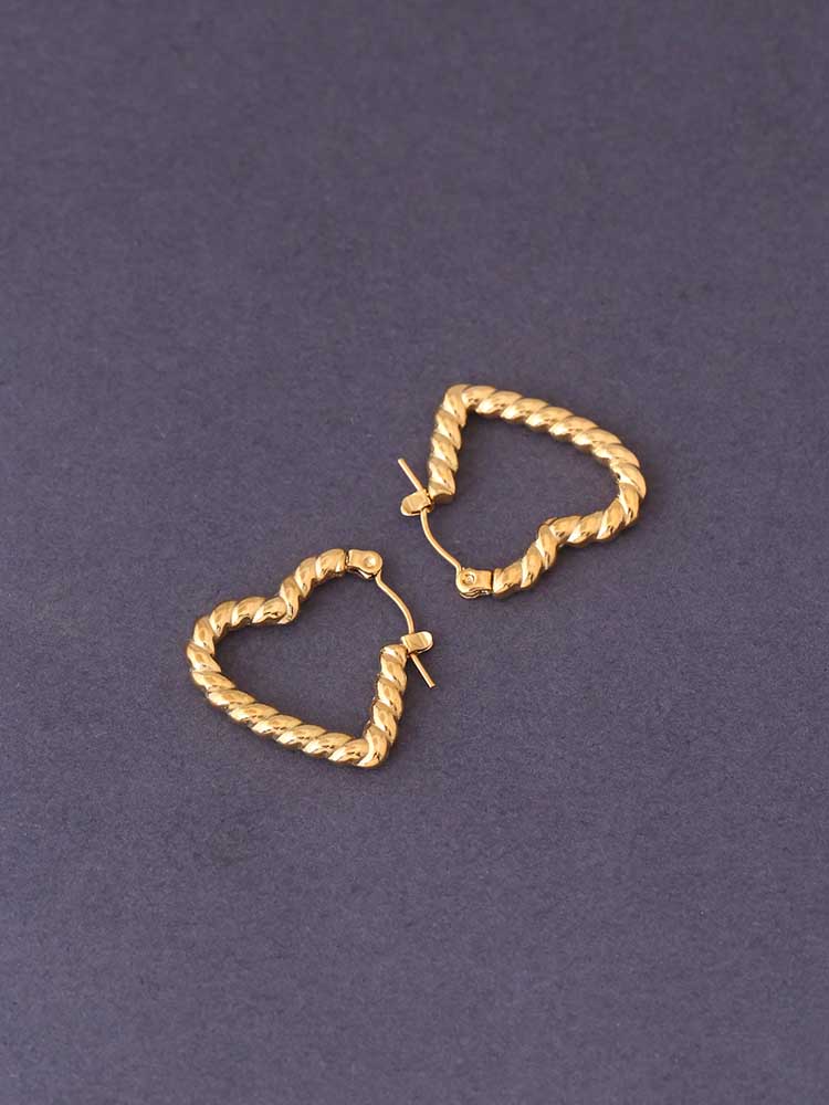 Golden Heart Studs