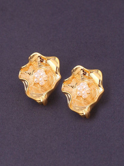 Golden Leaf Studs