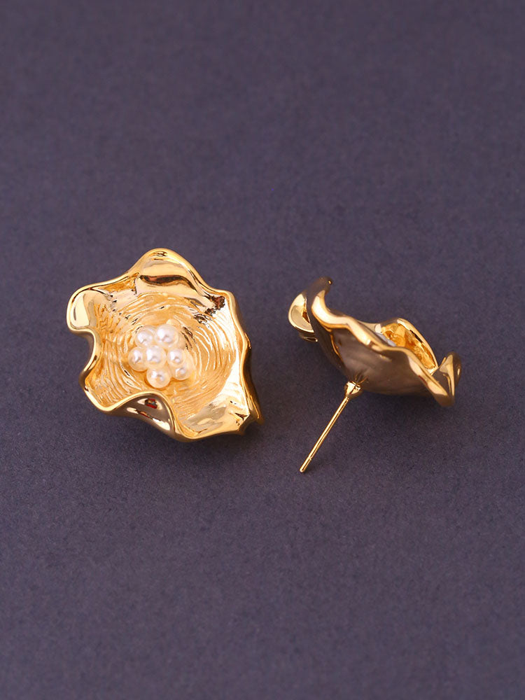 Golden Leaf Studs