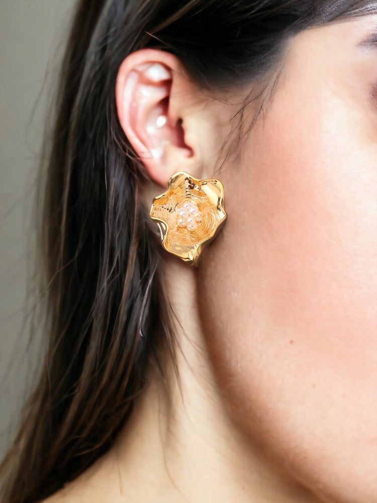 Golden Leaf Studs