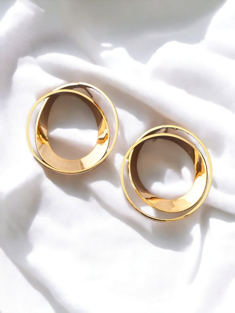 Golden Round Hoops