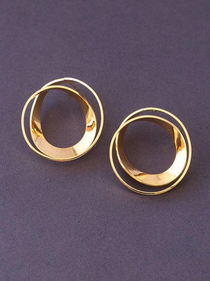 Golden Round Hoops