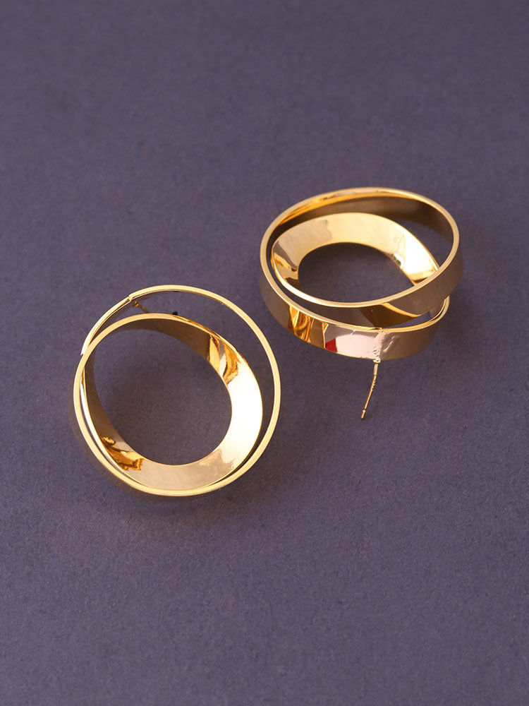 Golden Round Hoops