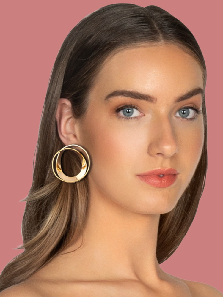 Golden Round Hoops