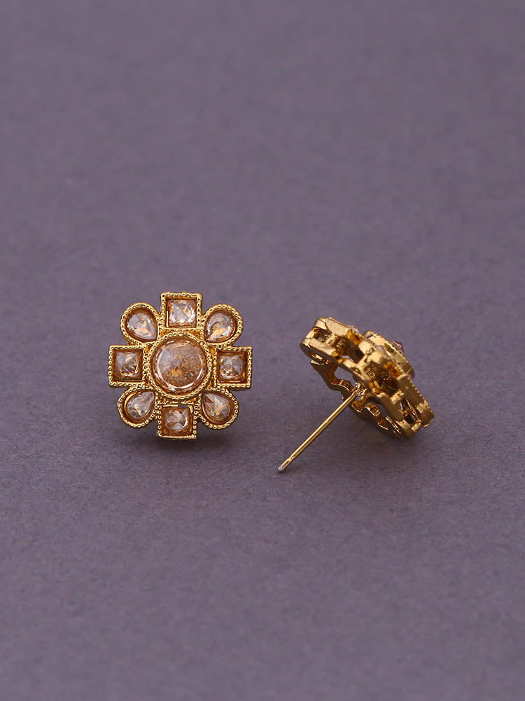 Golden Flower Studs