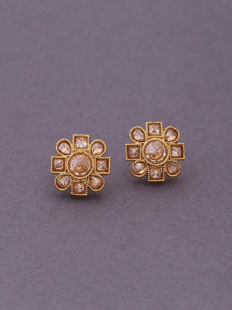 Golden Flower Studs