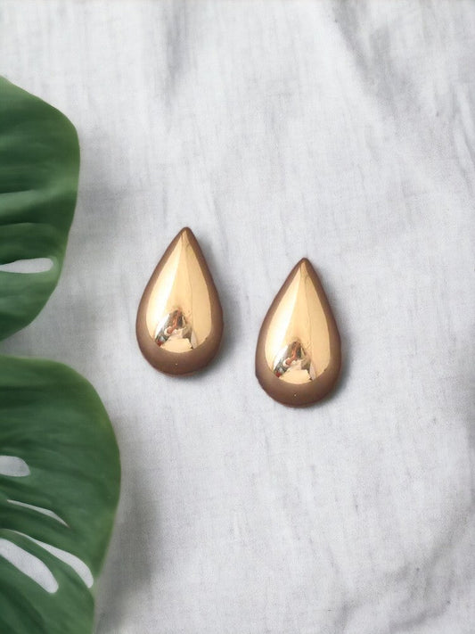 Golden Rain Drop Studs