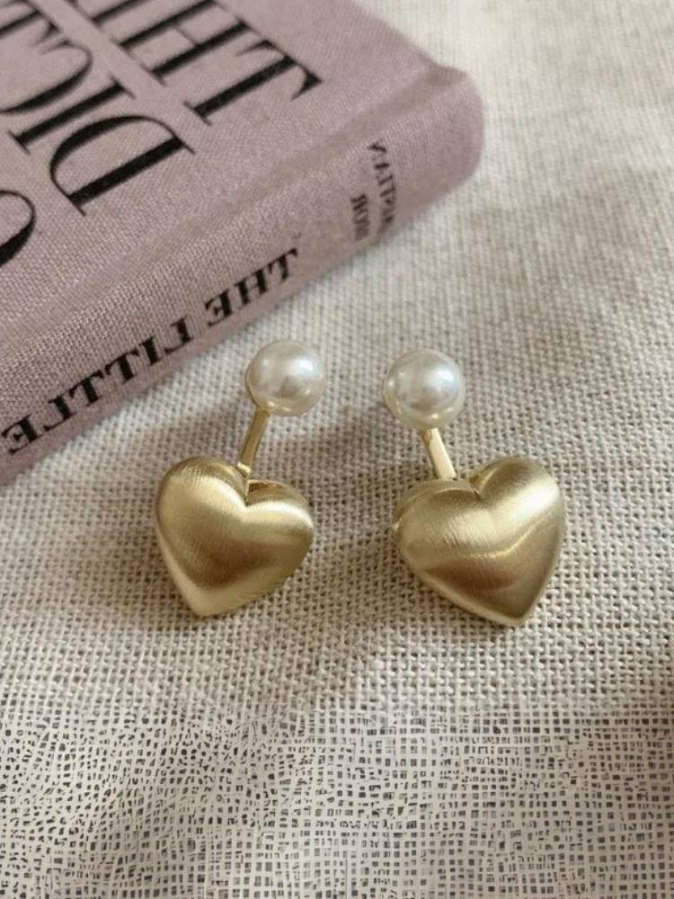 Golden Heart Studs