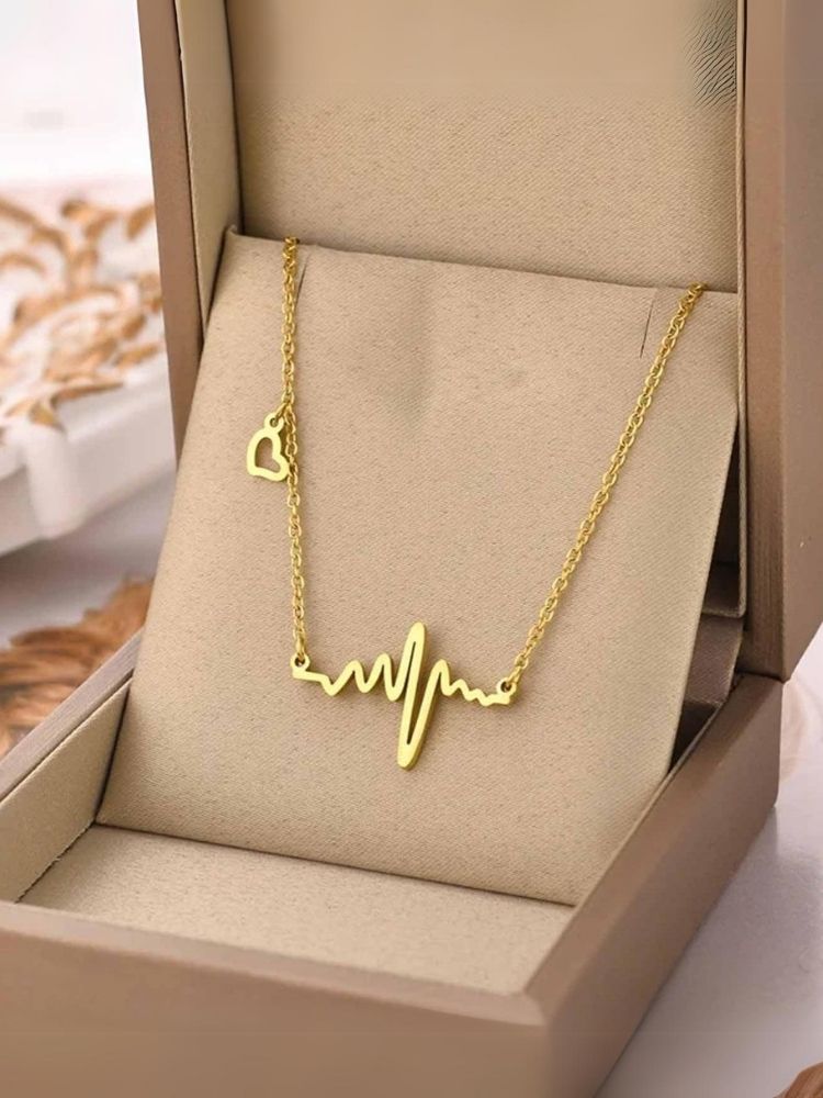 Golden Heartbeat Pendant