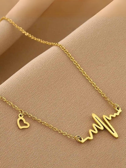 Golden Heartbeat Pendant