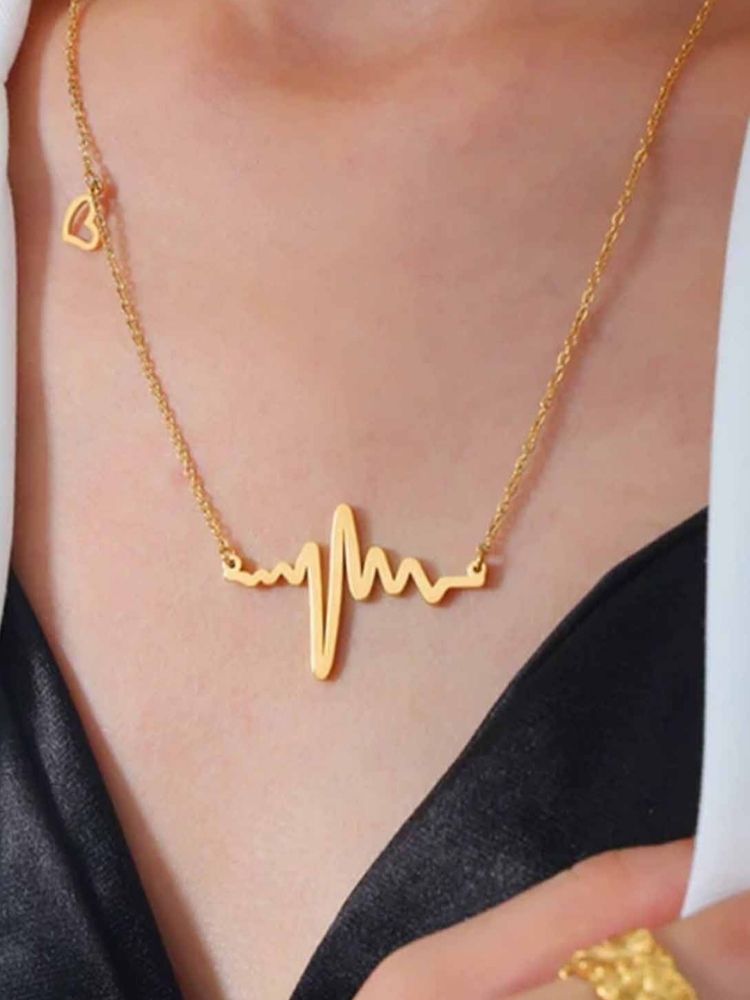 Golden Heartbeat Pendant