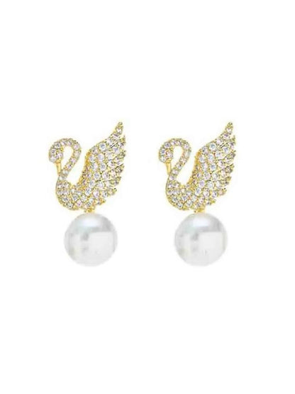 Golden Swan Pearl Studs