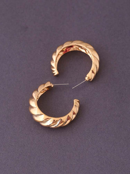 Golden Croissant Hoops