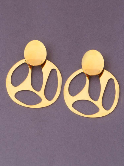 Golden Oval Danglers