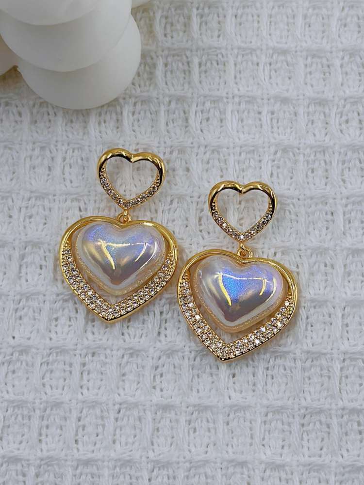 Golden Love shape Danglers