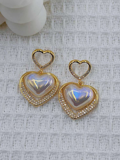 Golden Love shape Danglers