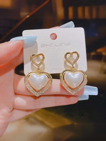 Golden Love shape Danglers