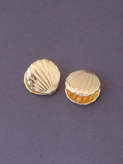 Golden Shell Studs