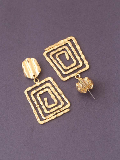 Golden Geometric Line Danglers