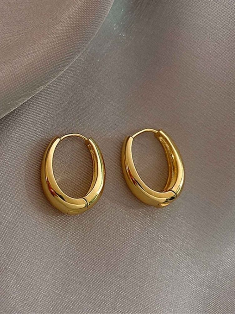 Golden Oval Hoops