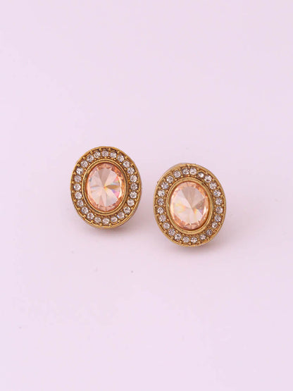 Golden Oval Studs
